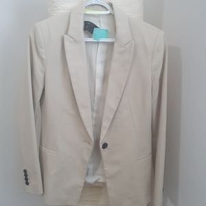 Zara basic cream colored suit